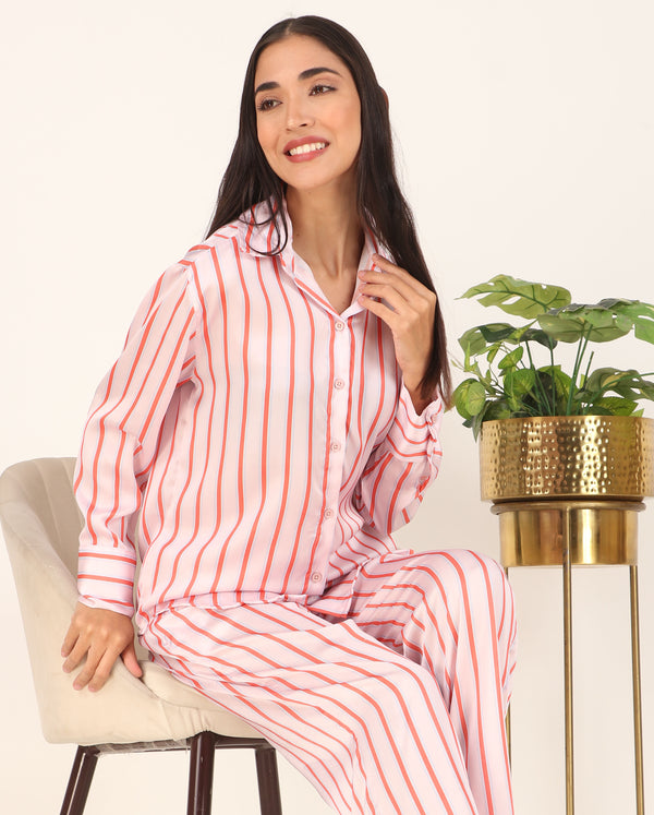 Classic Fit Satin PJ Set