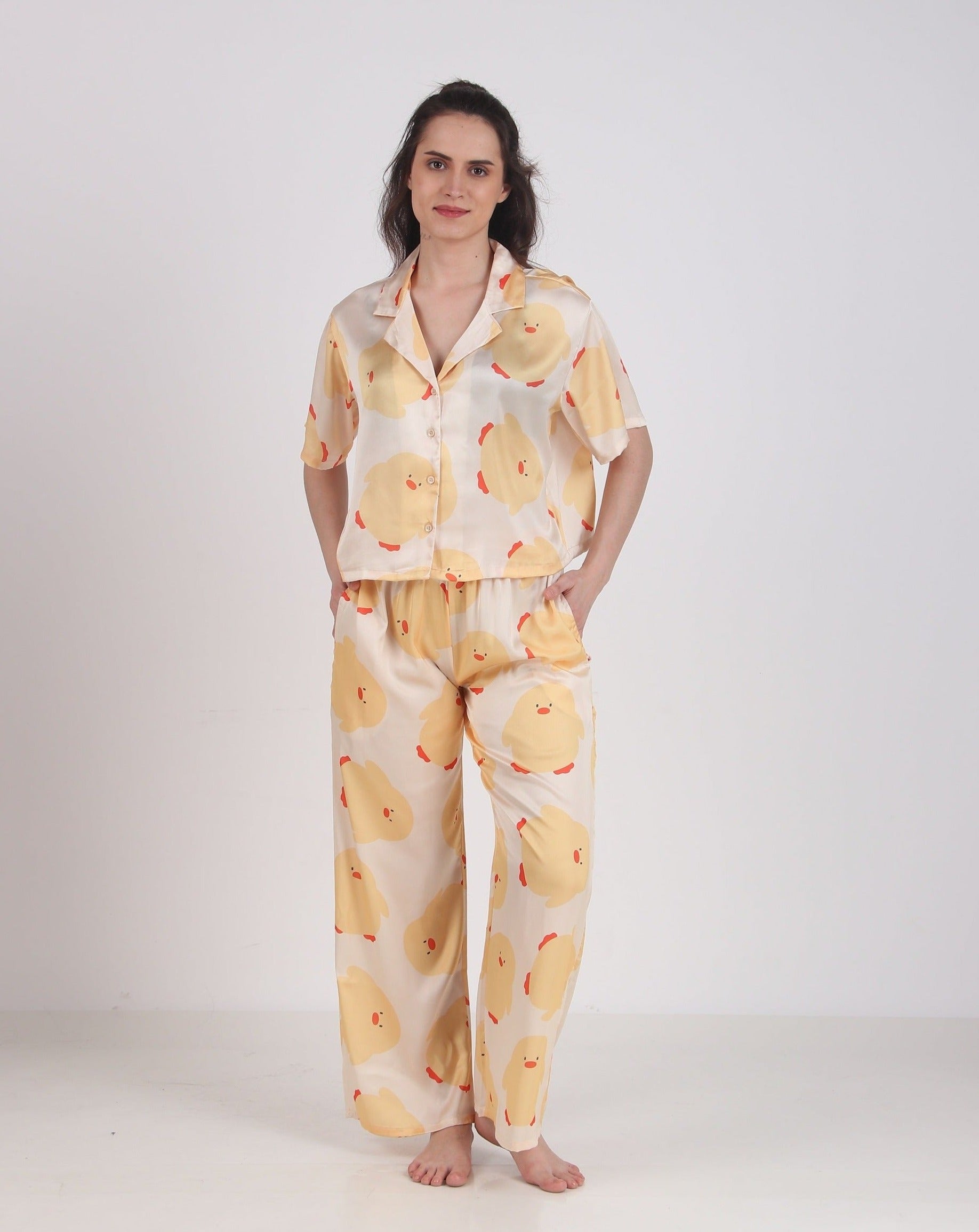 Ducky Satin PJ Set