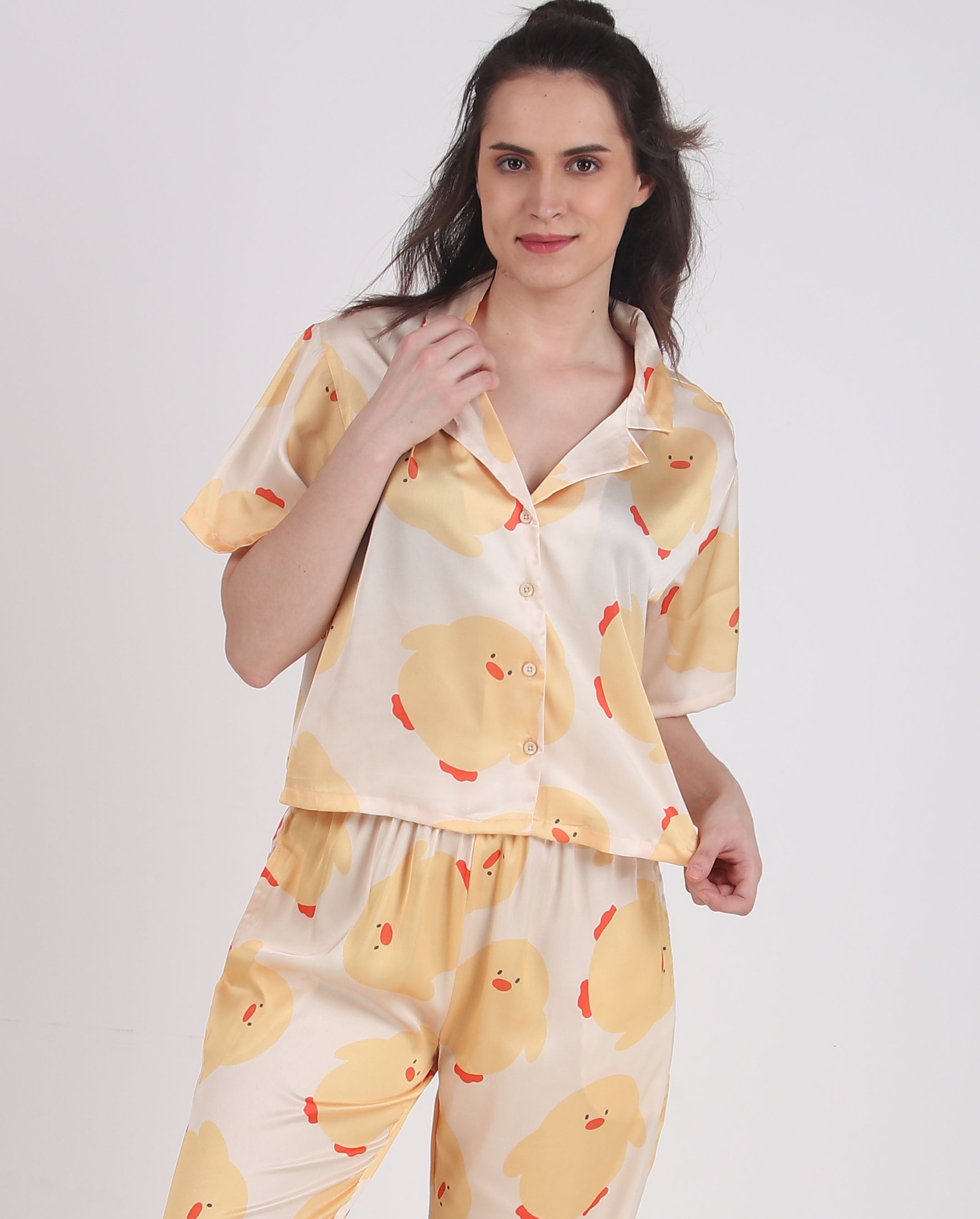 Ducky Satin PJ Set