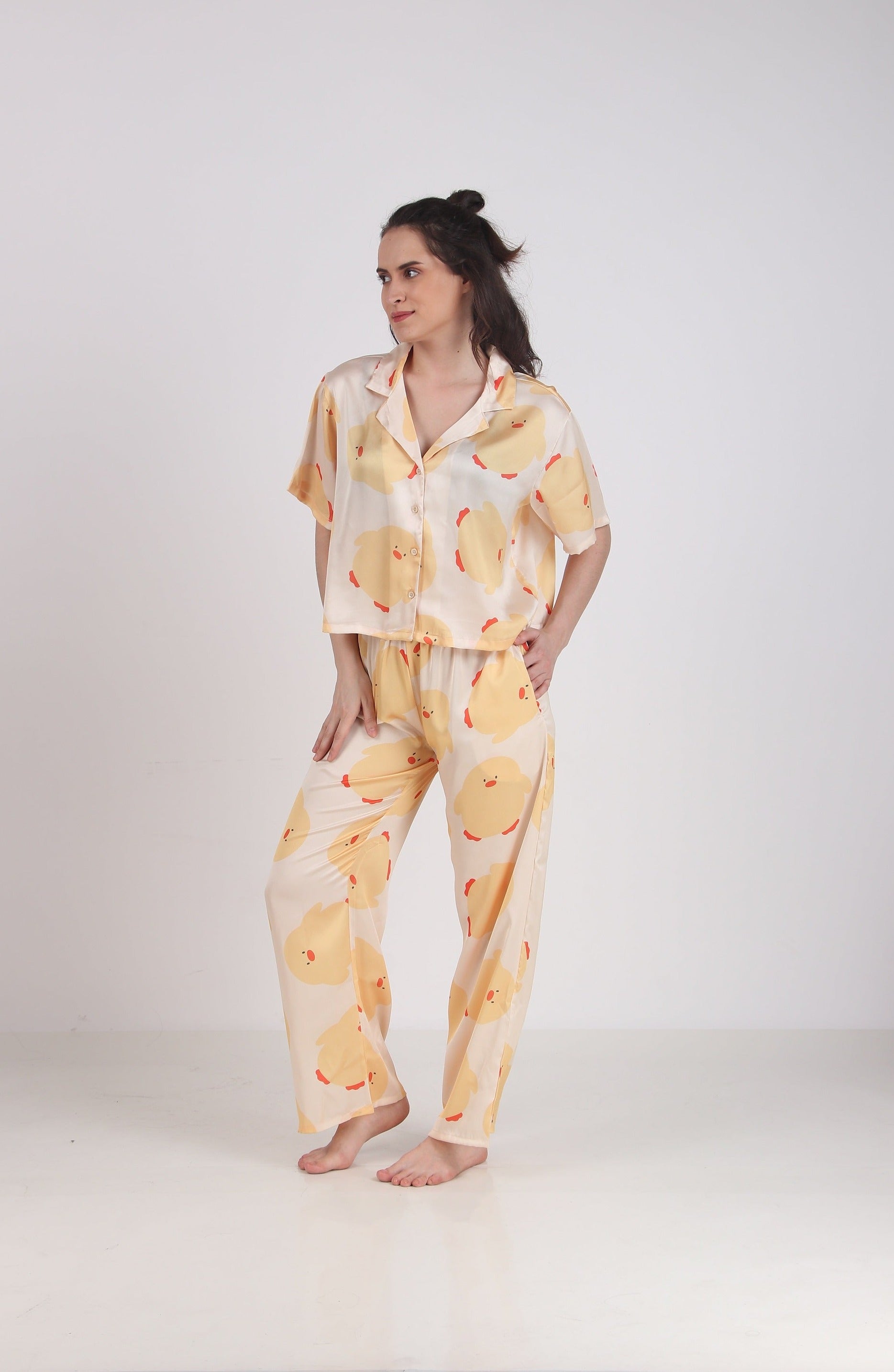 Ducky Satin PJ Set