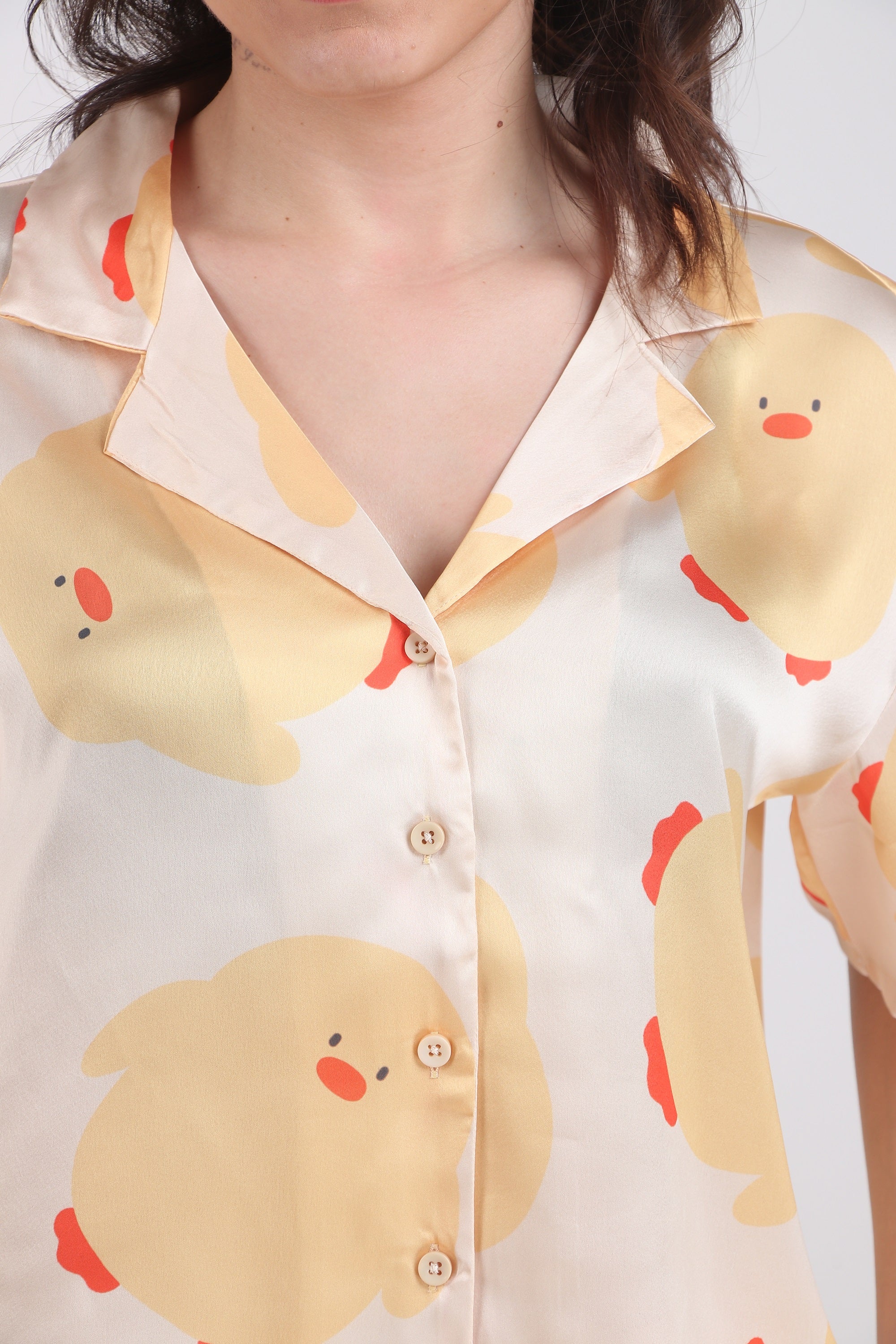 Ducky Satin PJ Set