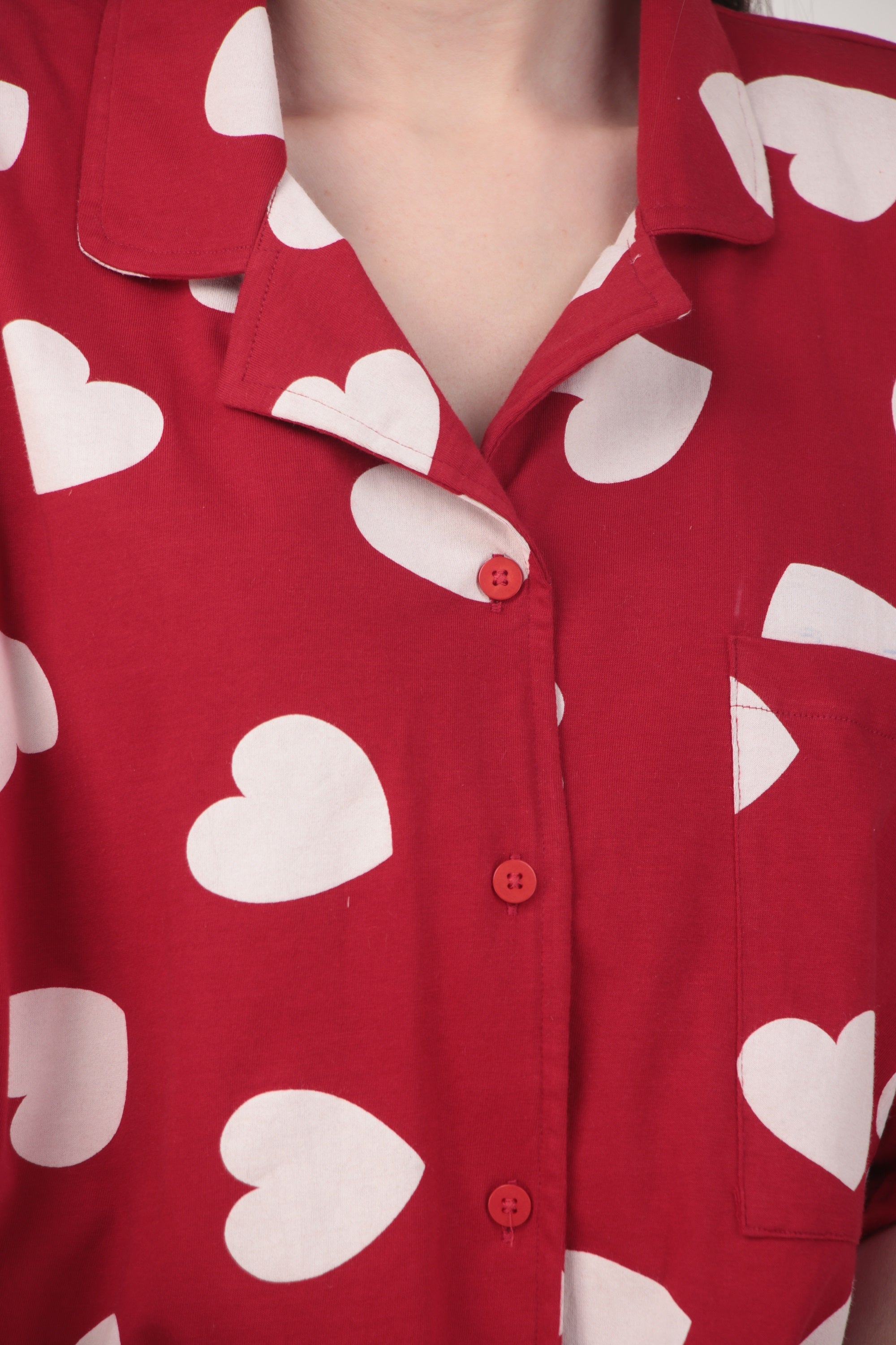 Cotton All Hearts Night suit PJ Set