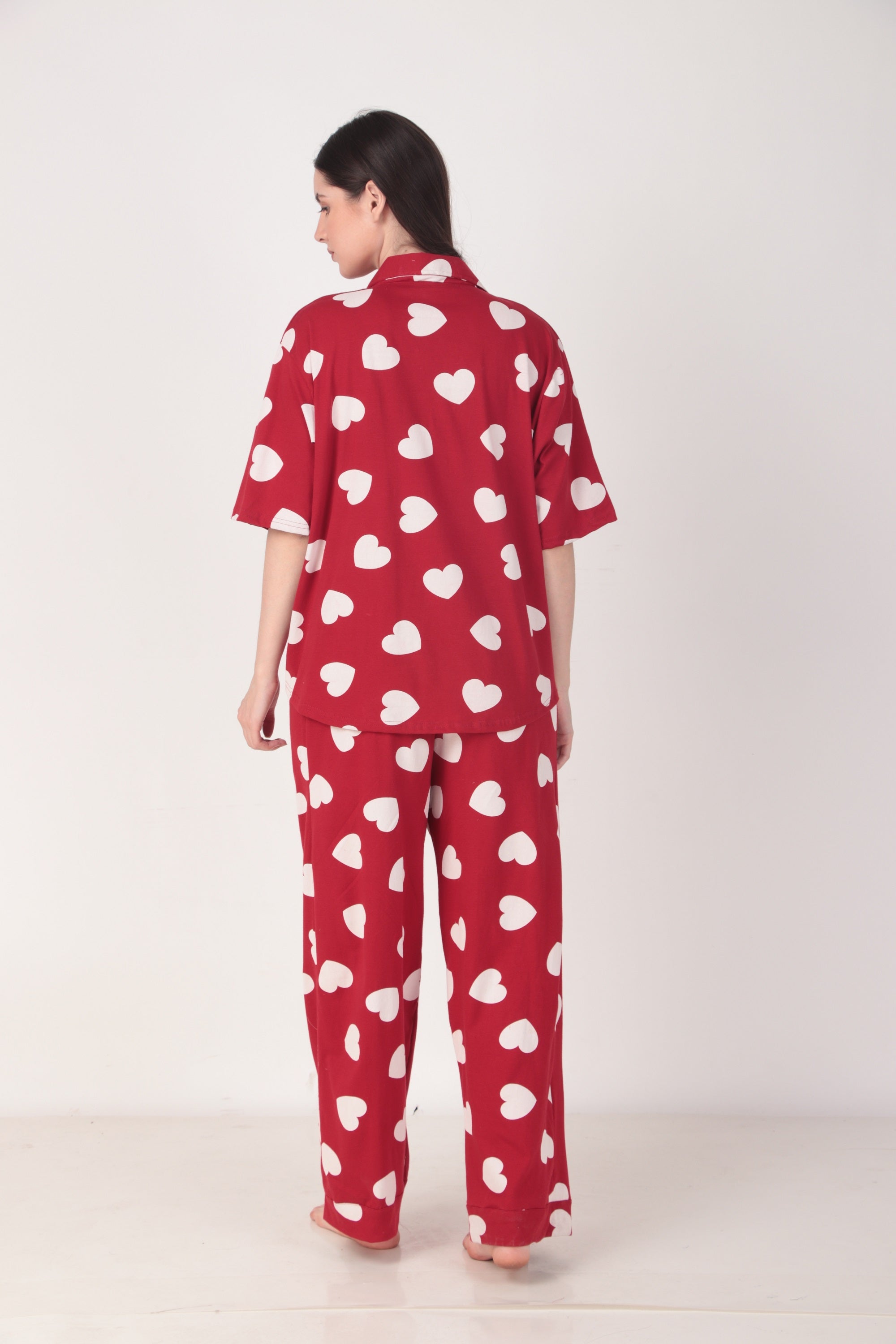 Cotton All Hearts Night suit PJ Set