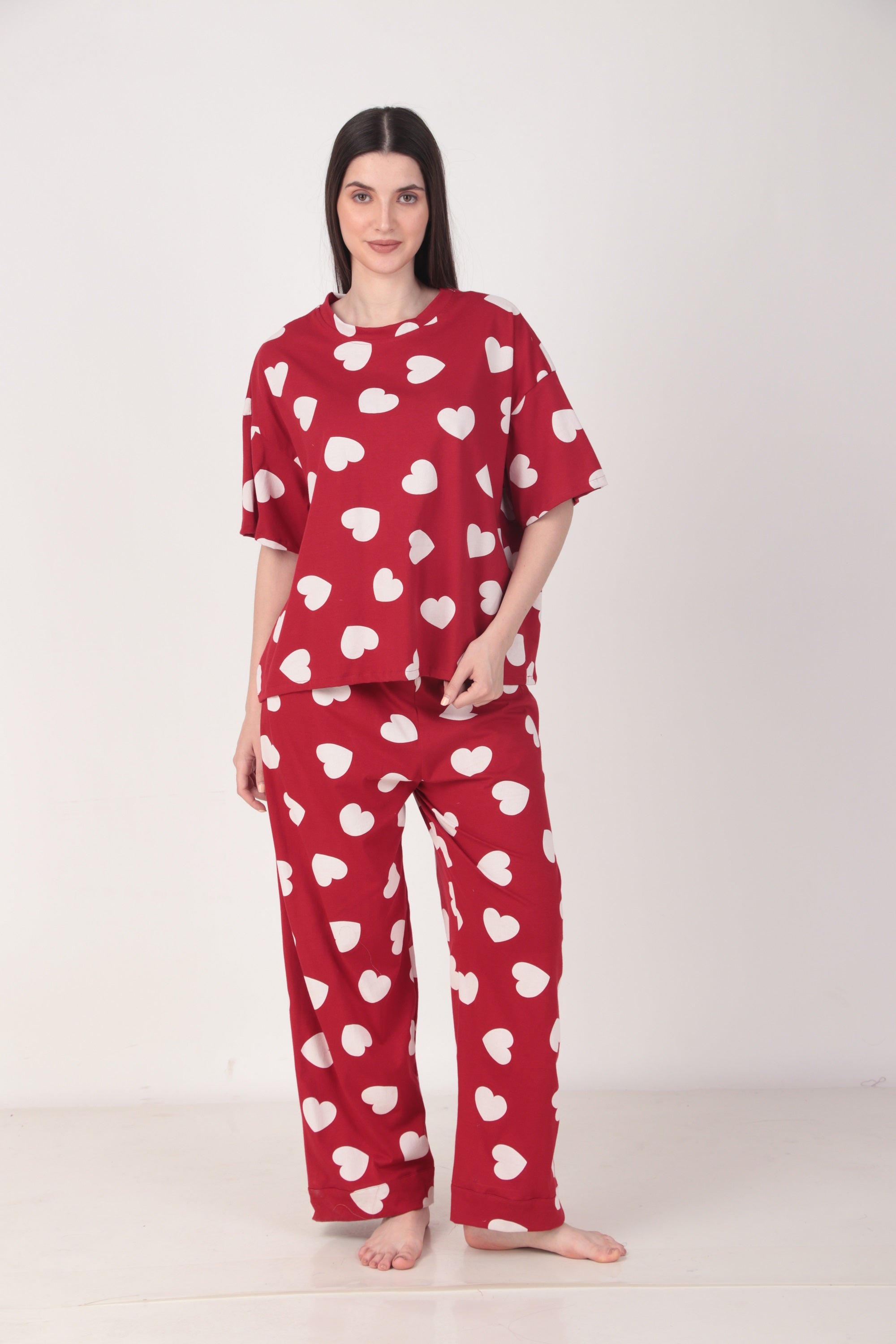 Heartful Cotton Oversized PJ set