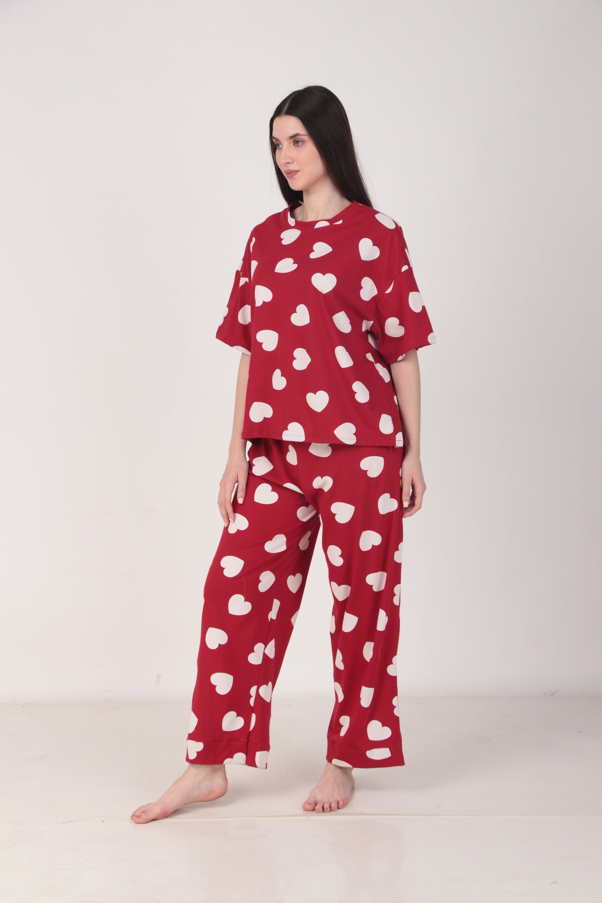 Heartful Cotton Oversized PJ set