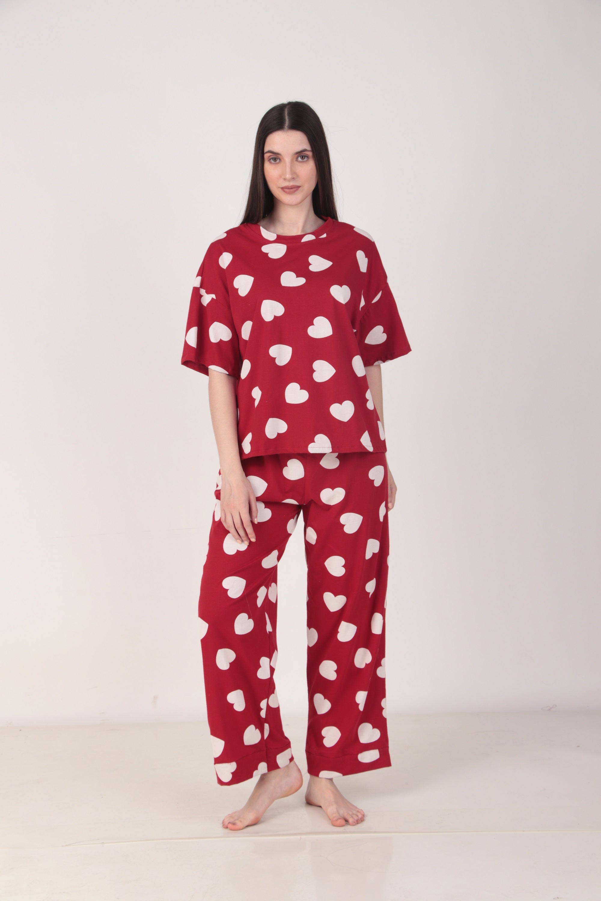 Heartful Cotton Oversized PJ set