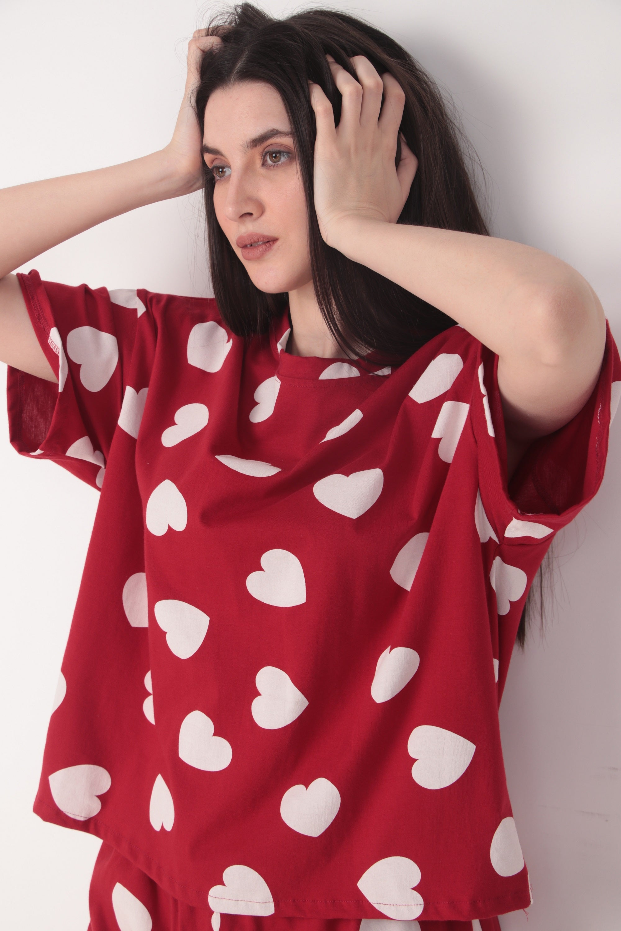 Heartful Cotton Oversized PJ set