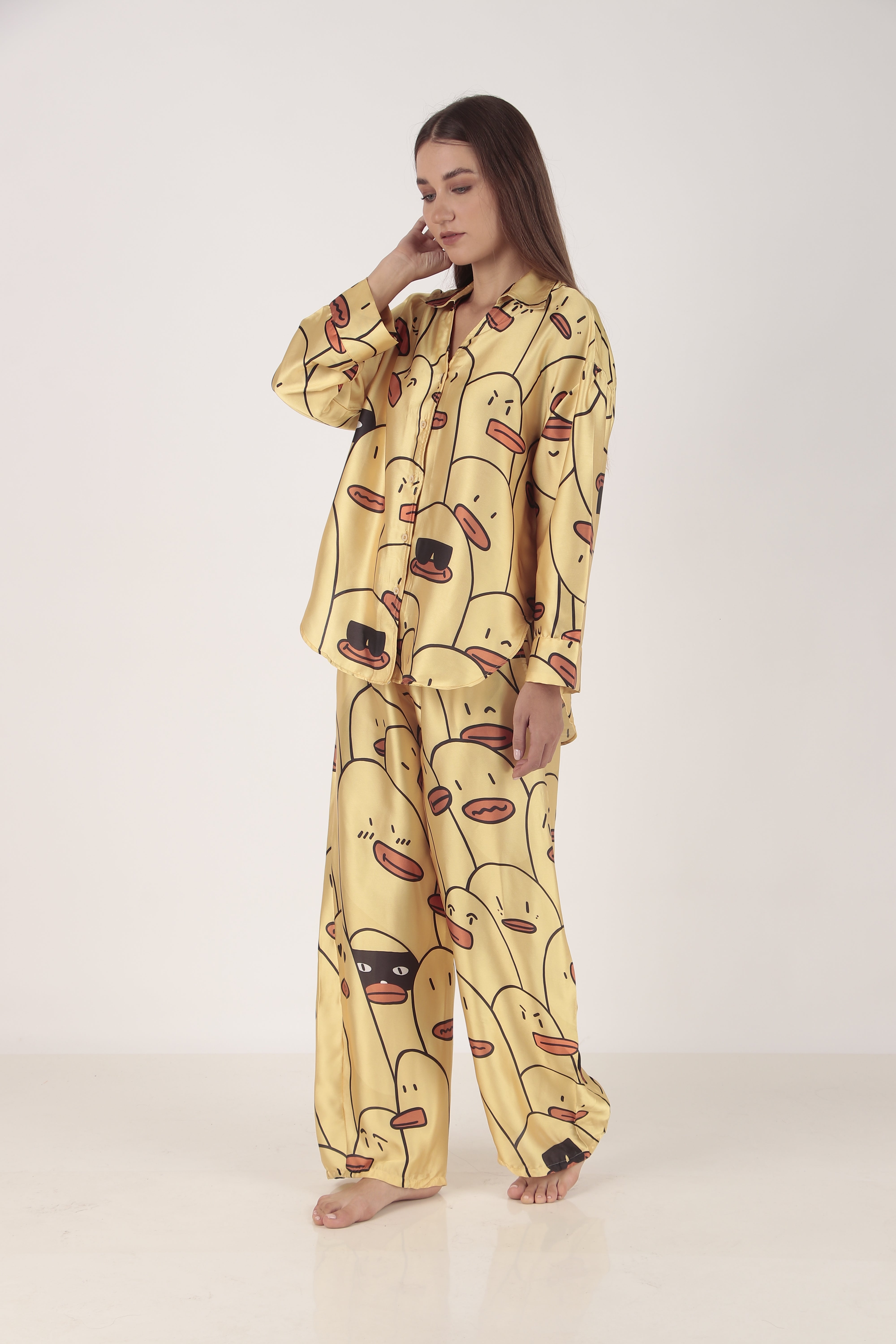 Psyducky Oversized Satin PJ Set