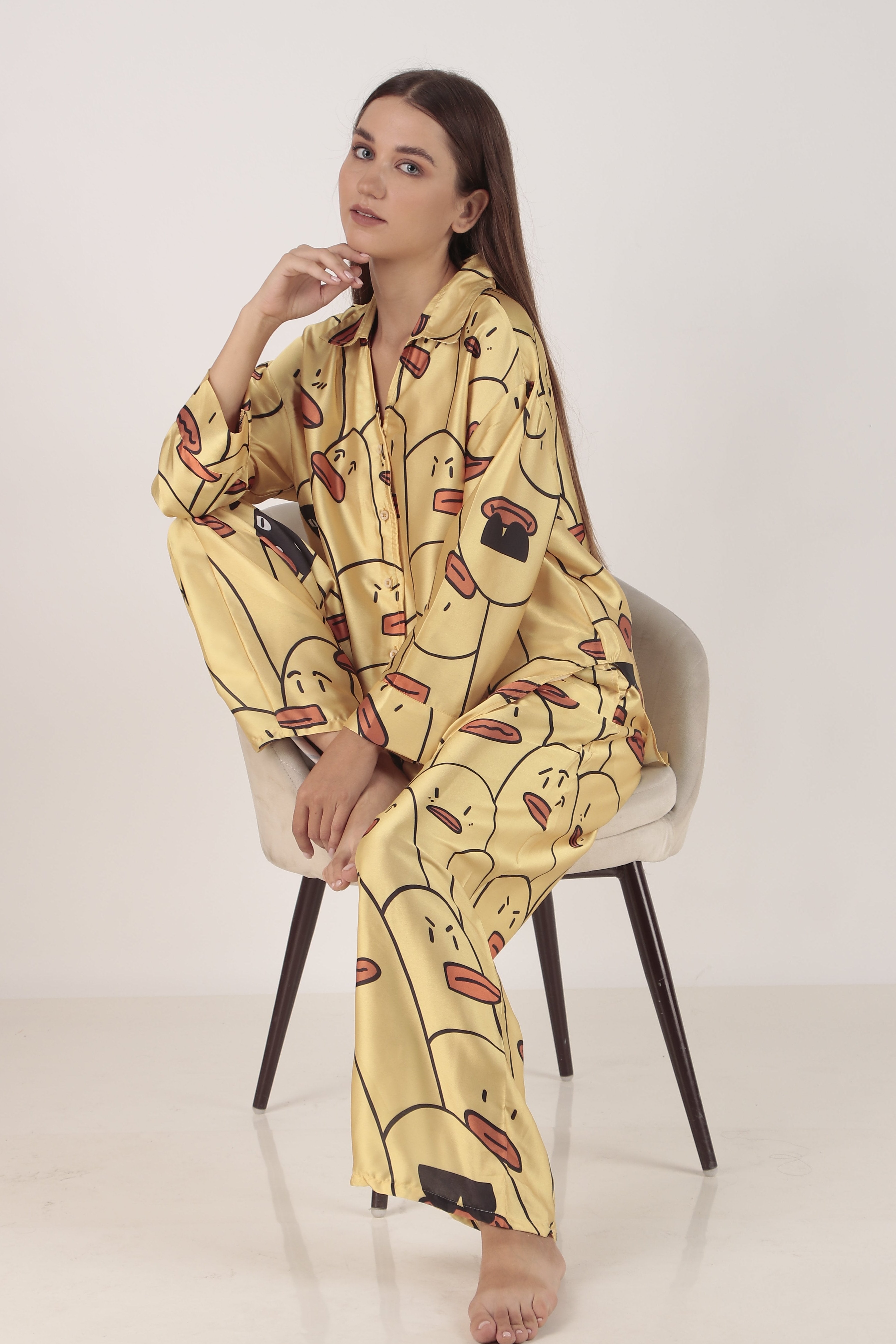 Psyducky Oversized Satin PJ Set