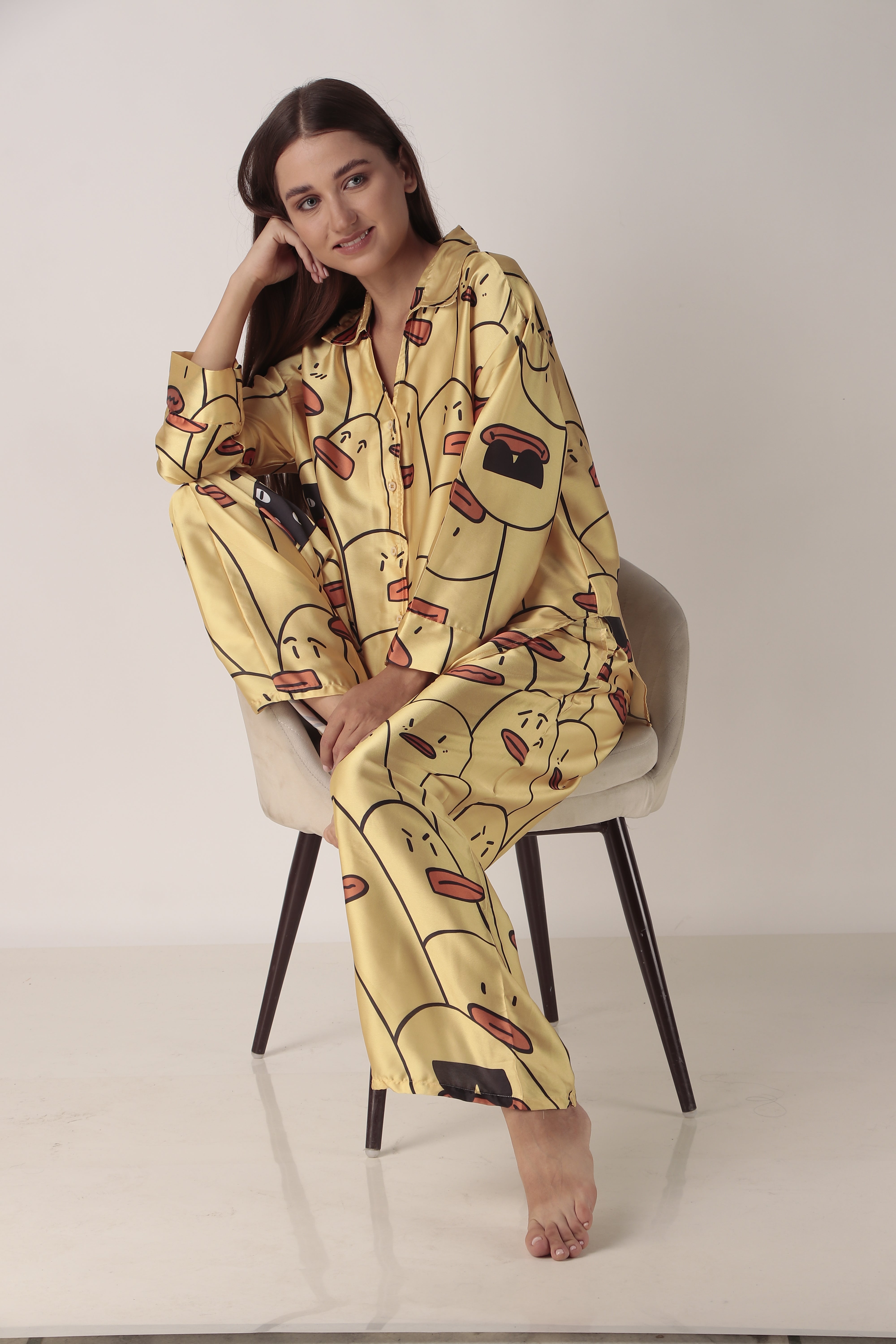 Psyducky Oversized Satin PJ Set