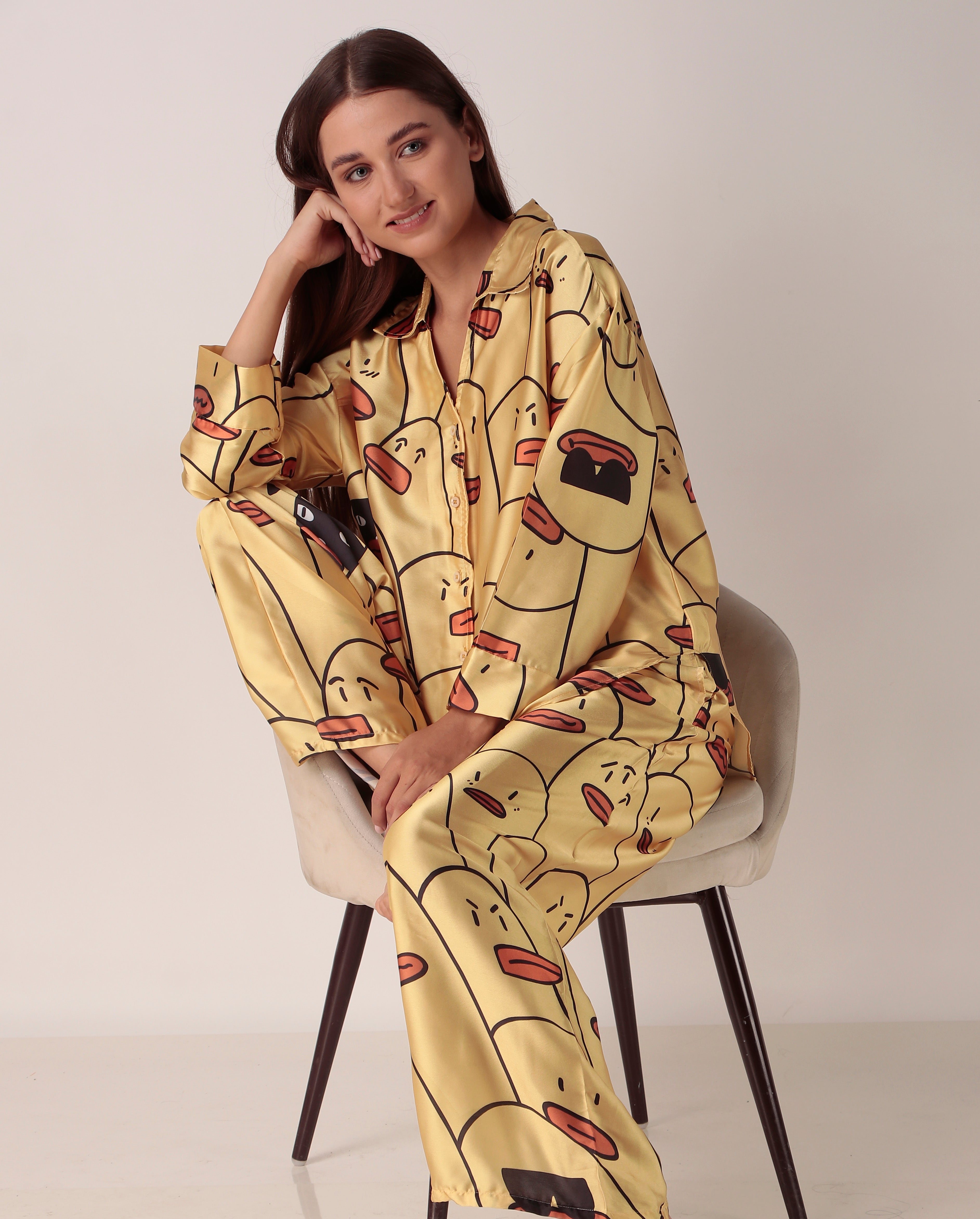 Psyducky Oversized Satin PJ Set