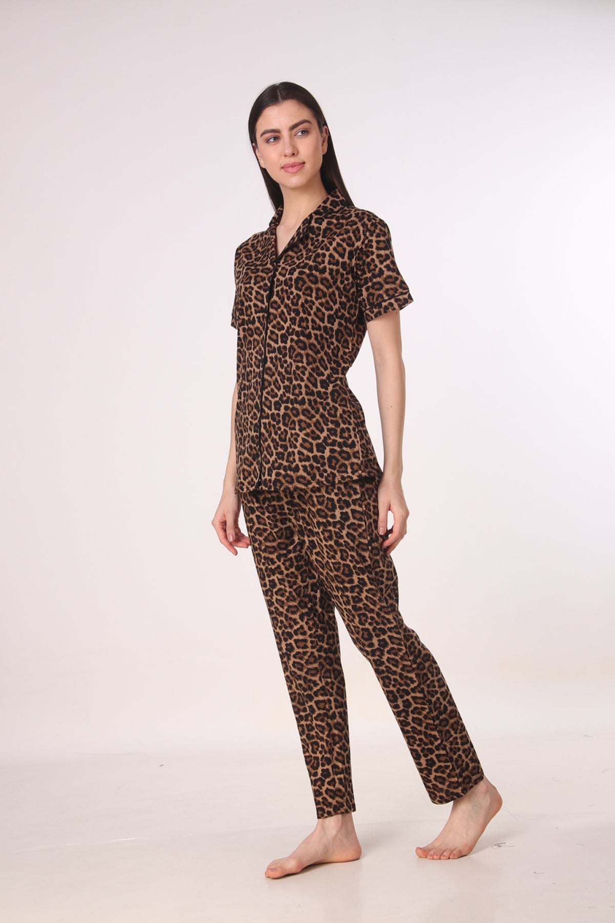 Cheetah Knitted Pj Set