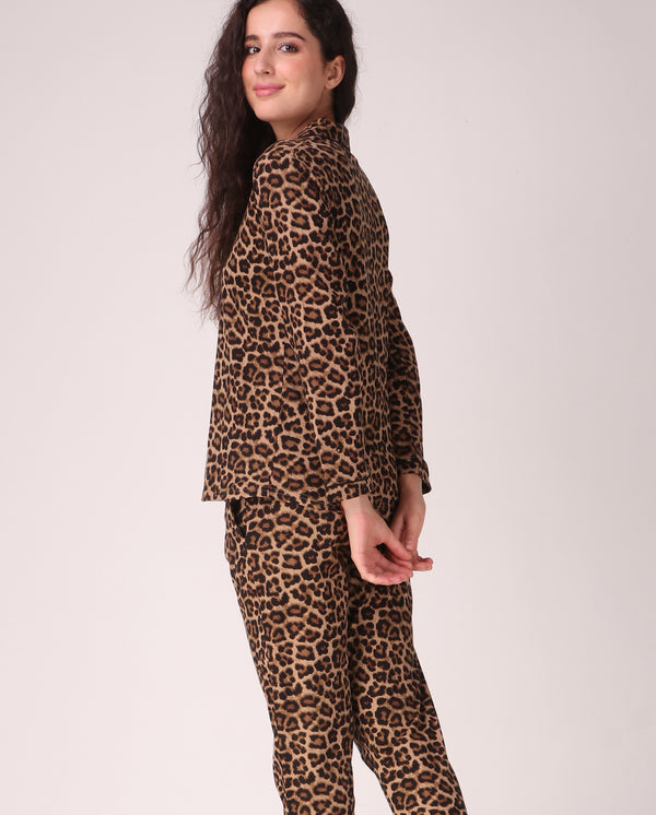 Cheetah Knitted Pj Set