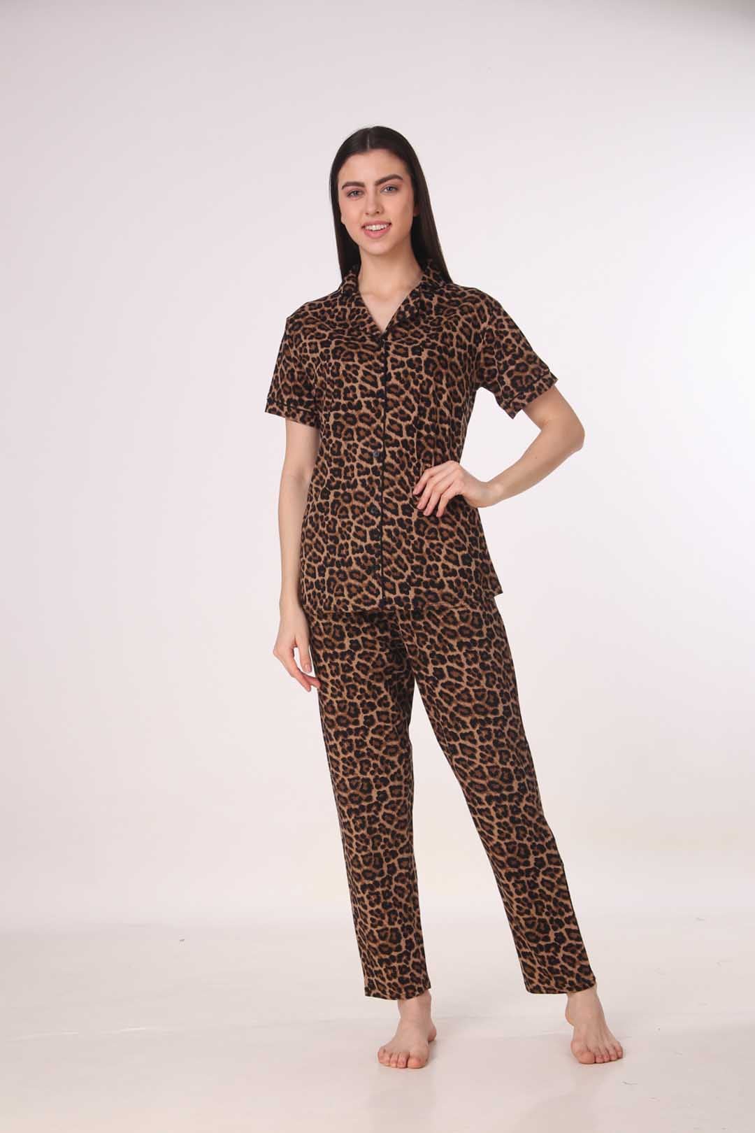 Cheetah Knitted Pj Set