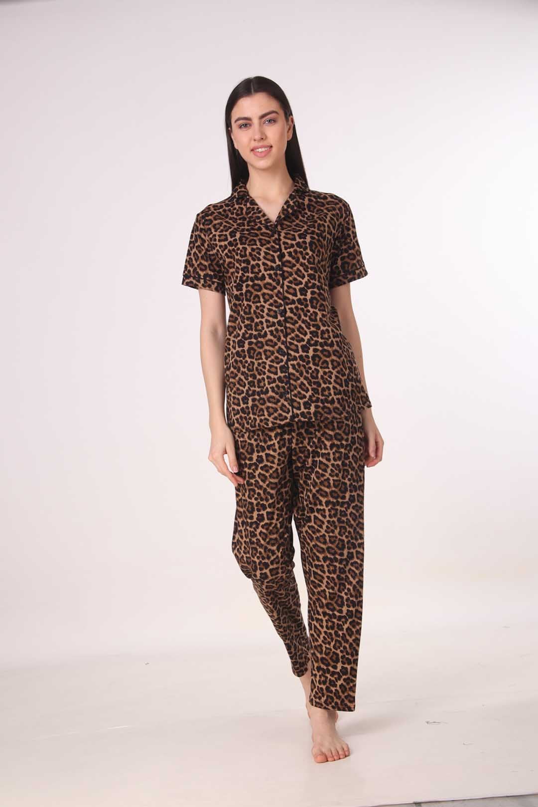 Cheetah Knitted Pj Set