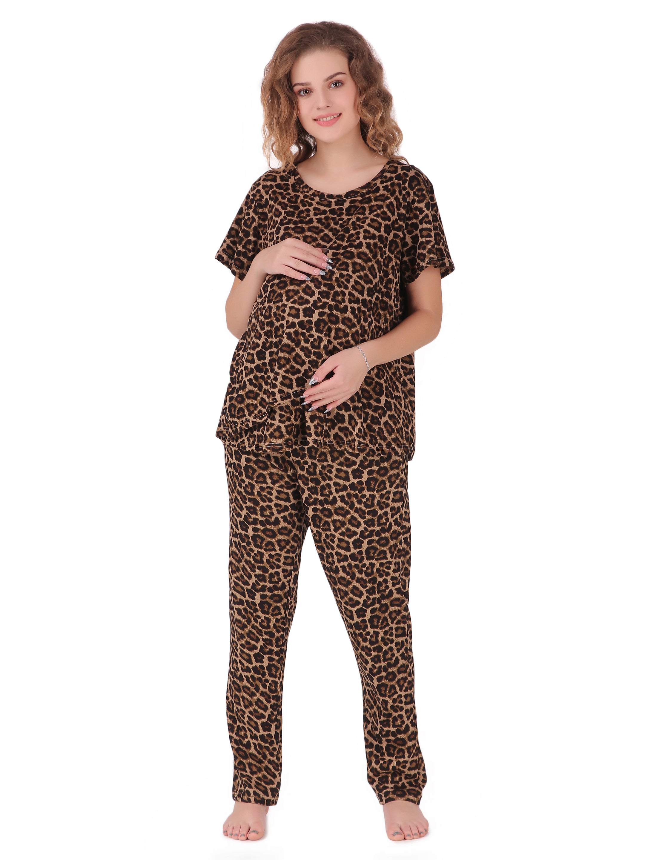 Cheetah Maternity/Nursing Pj Set