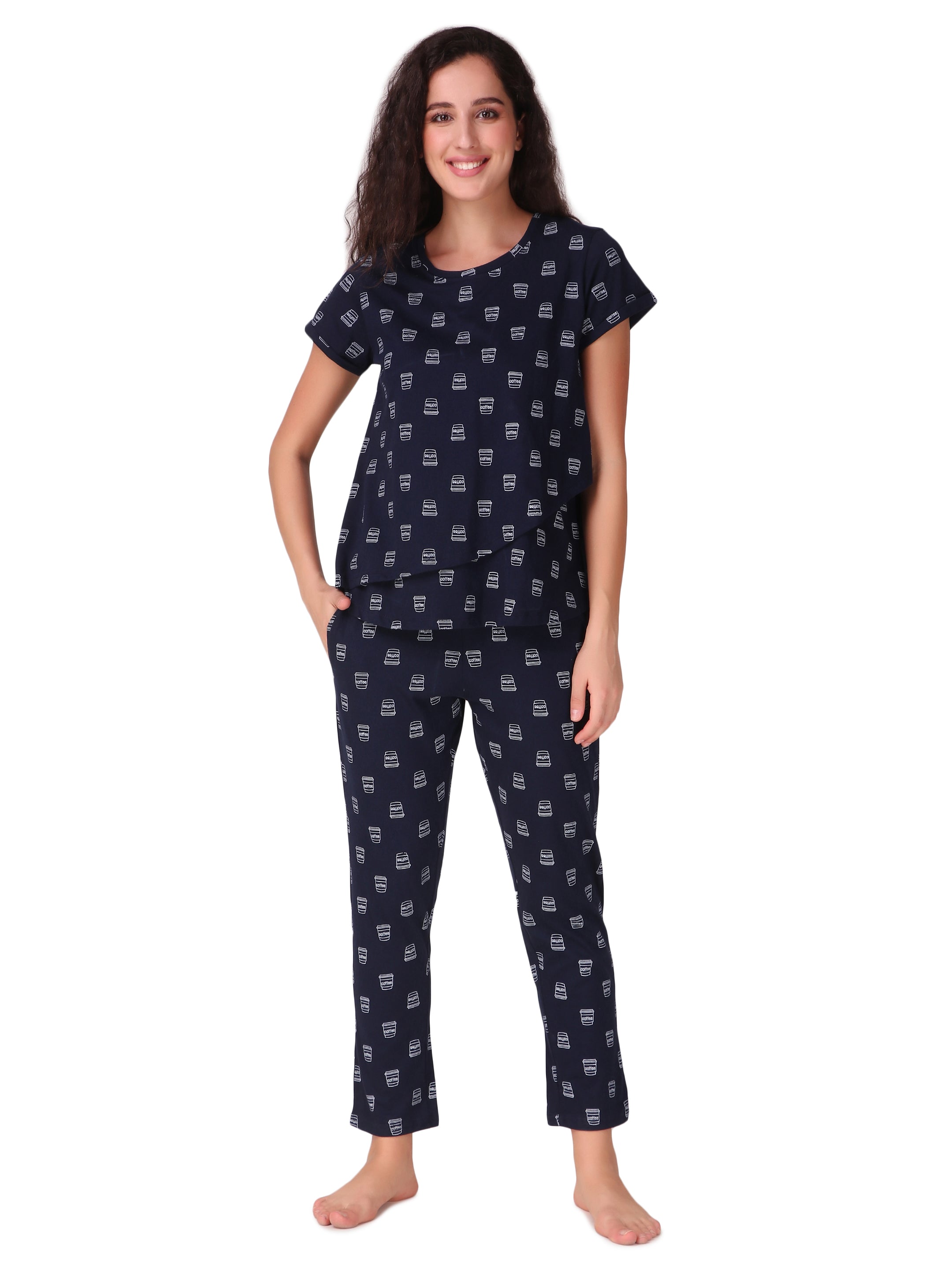 Coffee Mug Maternity/Nursing Pj Set